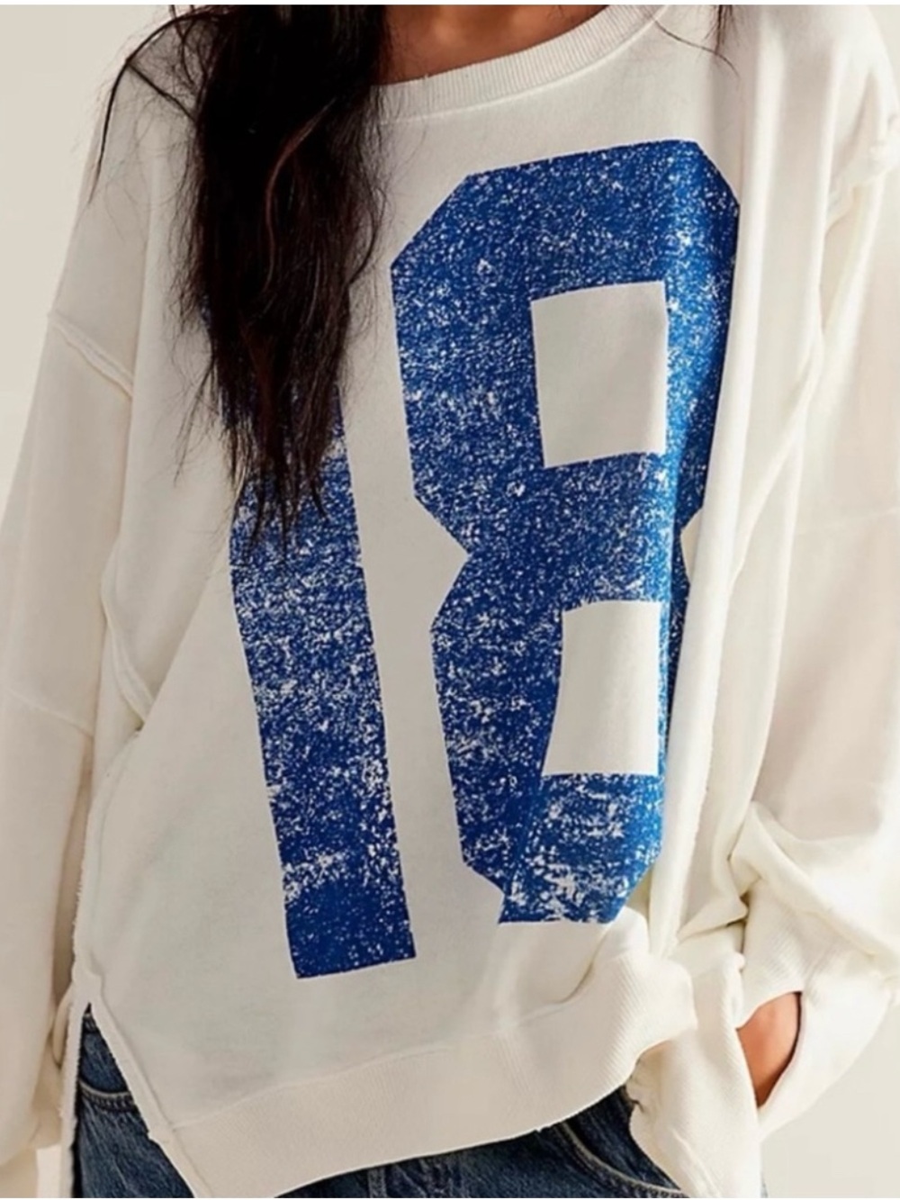 Free People We The Free Graphic Camden Pullover Size Small RT $98